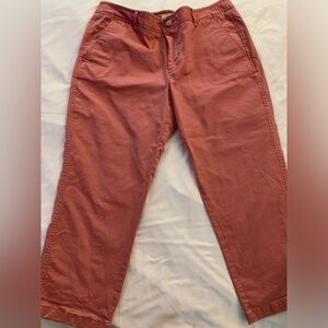 L.L.Bean “Favorite Fit” dusty rose cropped chinos…..size 12